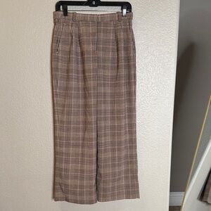 Abercrombie & Fitch Sloan low waisted curve love Brown Plaid Dress Pants 26S
